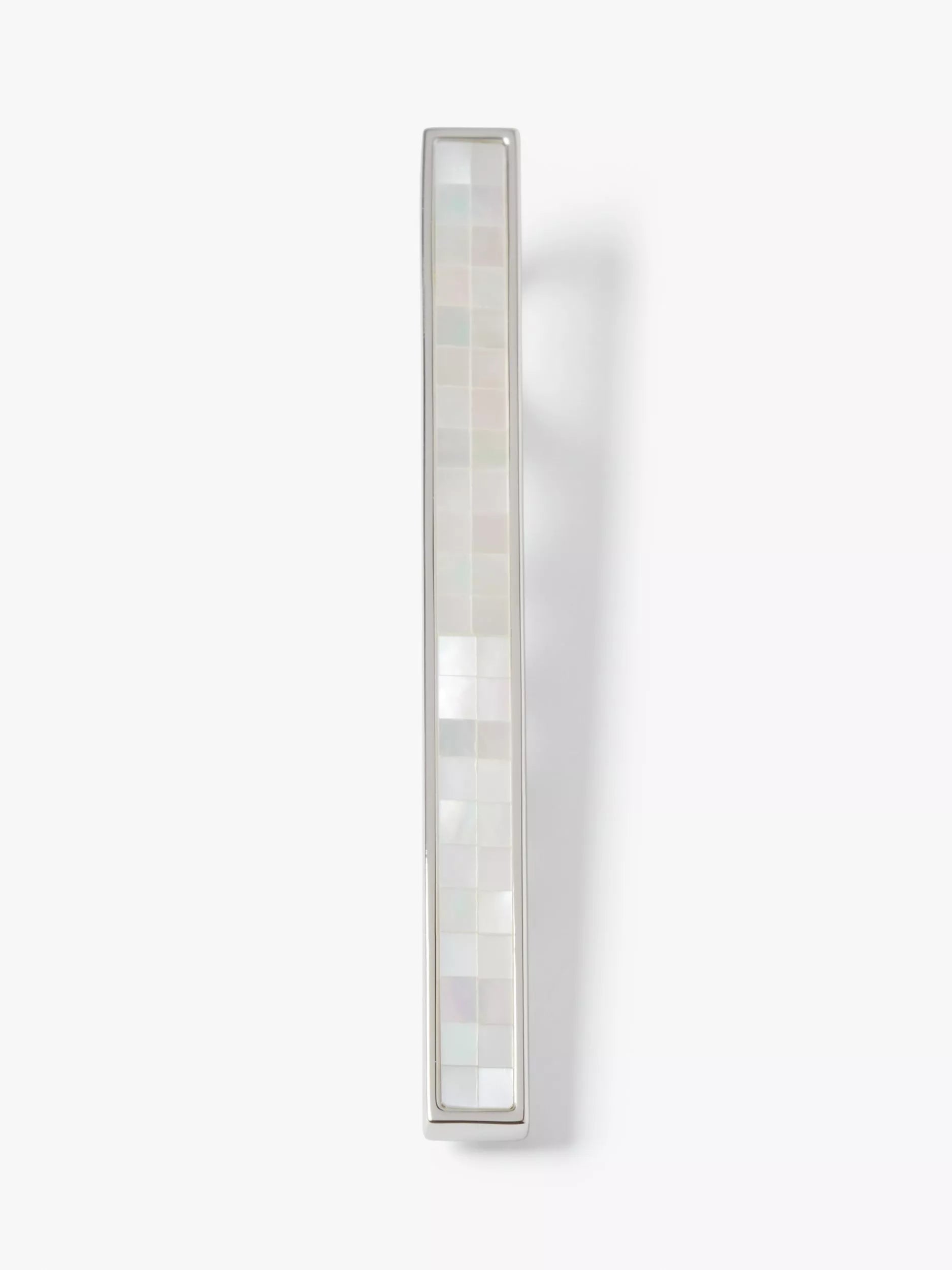 Simon Carter mother of pearl tie slide in white natural - British product