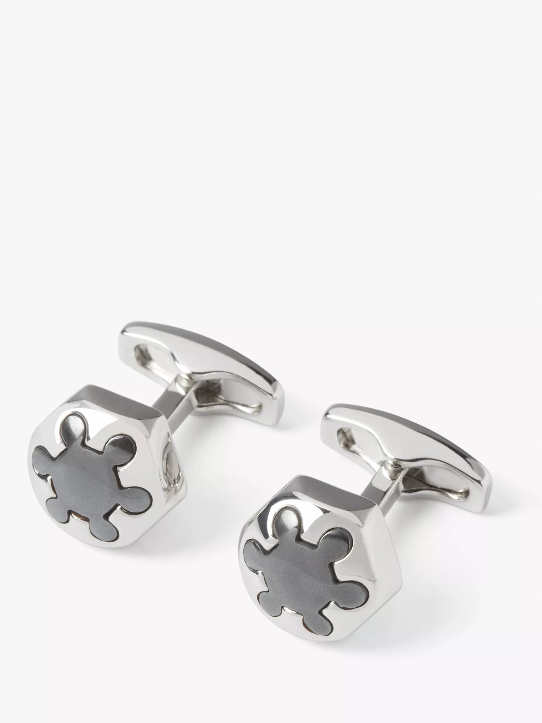 Simon Carter radial hexagon cufflinks in grey dark (British brand)