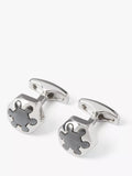 Simon Carter radial hexagon cufflinks in grey dark (British brand)