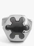 Simon Carter radial hexagon cufflinks in grey dark (British brand)