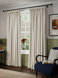 John Lewis tonal yarn pencil pleat curtains 137cm drop (British brand)