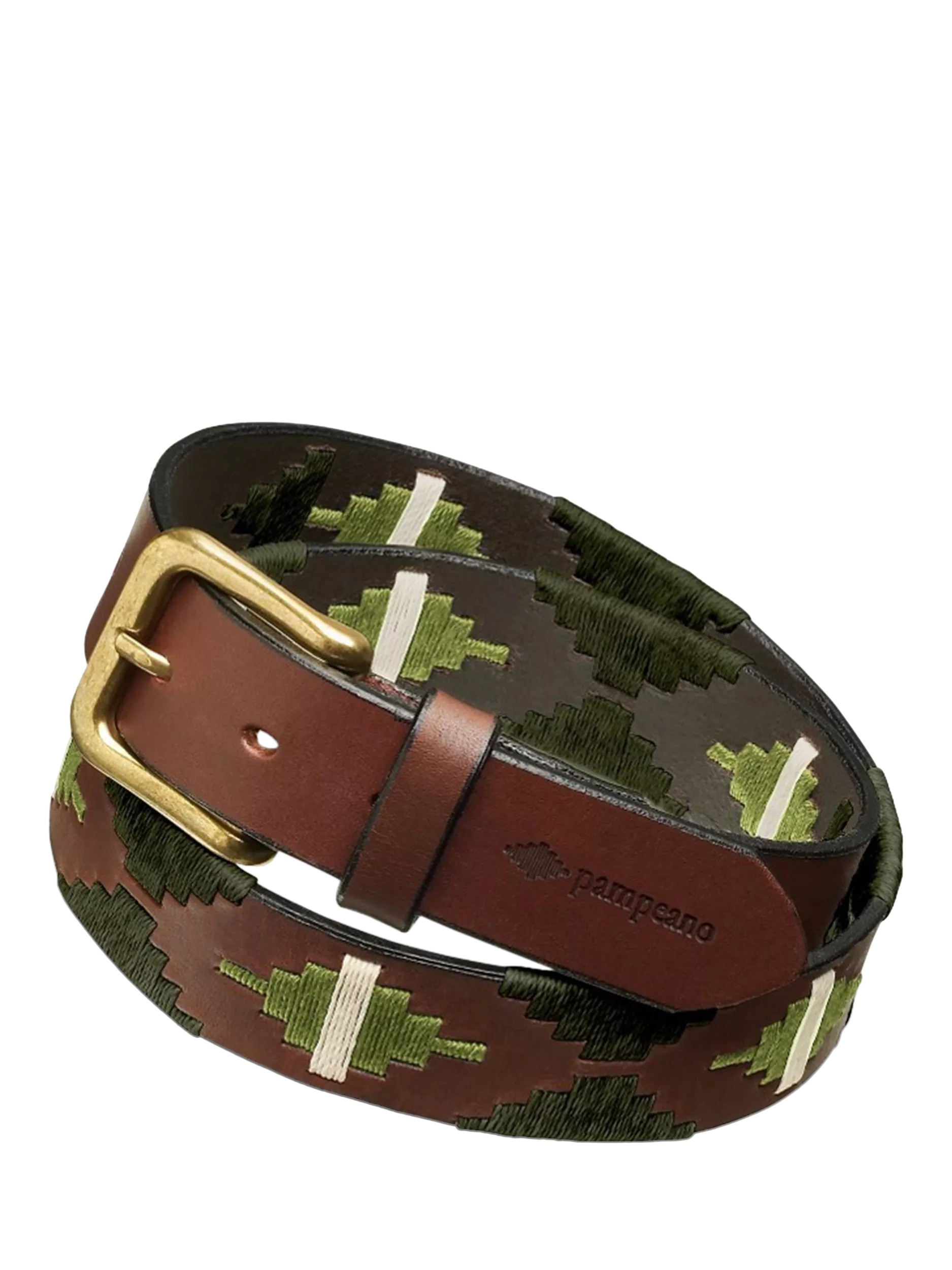 Pampeano Verdeo leather belt green, imported from the UK