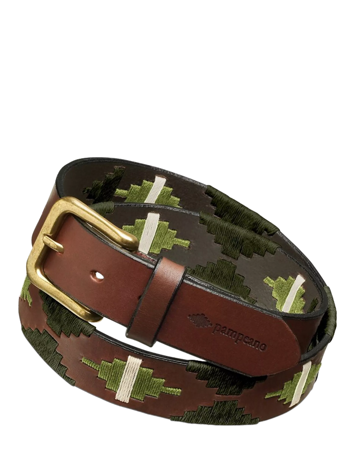 Pampeano Verdeo leather belt green, imported from the UK