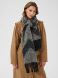 KAFFE geometric scarf black multi one size, UK version