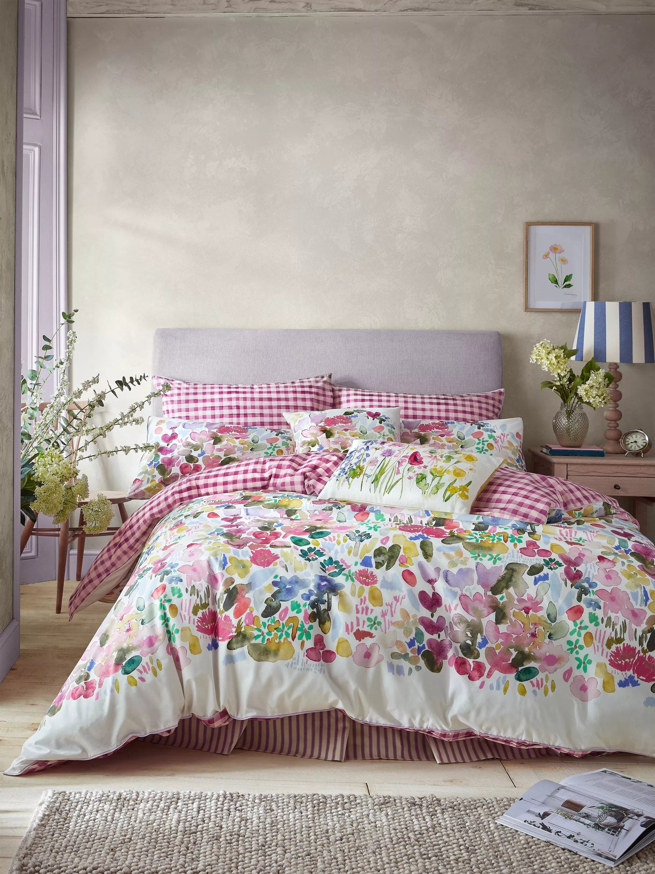 bluebellgray Flora reversible duvet cover set double (British brand)