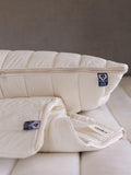 Floks luxury quilted wool pillow protector pair (British brand)