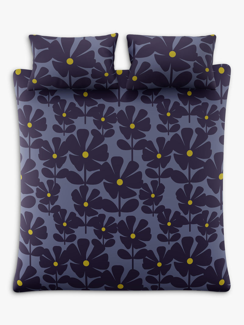 Orla Kiely Wildflower duvet cover set with abstract floral pattern, imported from the UK