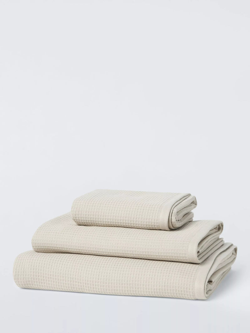 John Lewis spa waffle towels pure cotton 580gsm, UK version