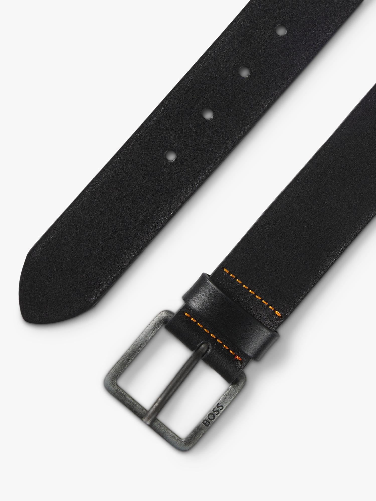 HUGO BOSS black leather belt (British brand)