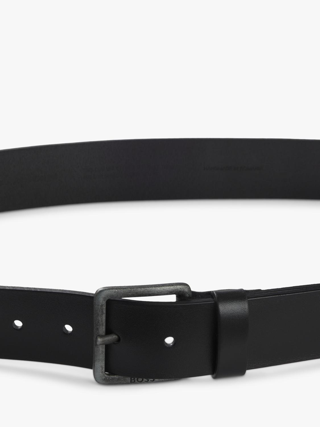 HUGO BOSS black leather belt (British brand)