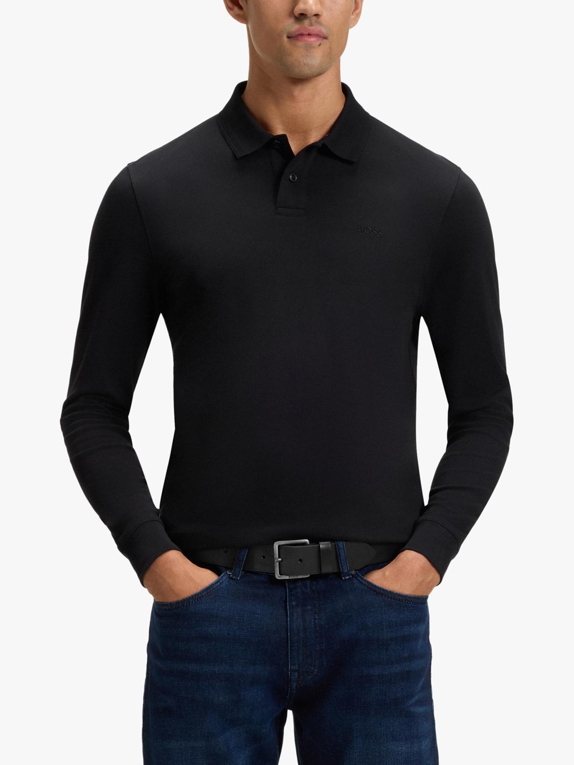 HUGO BOSS black leather belt (British brand)