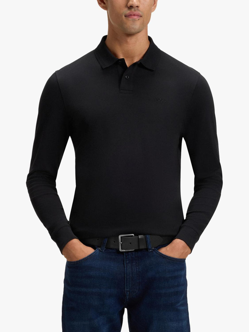 HUGO BOSS black leather belt (British brand)