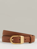 Reiss Hazel buckle leather belt tan, imported from the UK