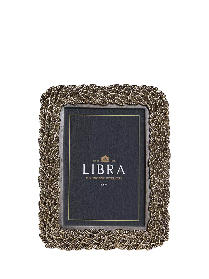 Libra Interiors Seasons Leaf Photo Frame, 4 x 6" (10 x 15cm), Gold