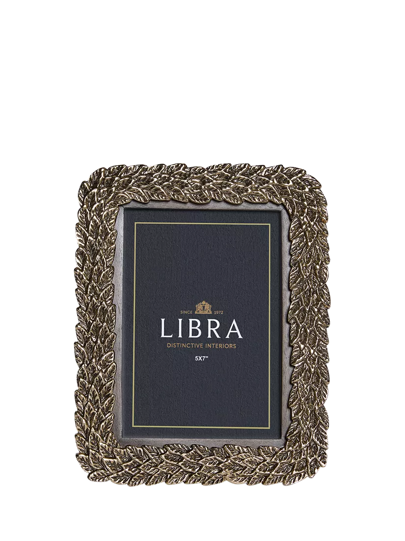 Libra Interiors Seasons Leaf Photo Frame, 4 x 6" (10 x 15cm), Gold