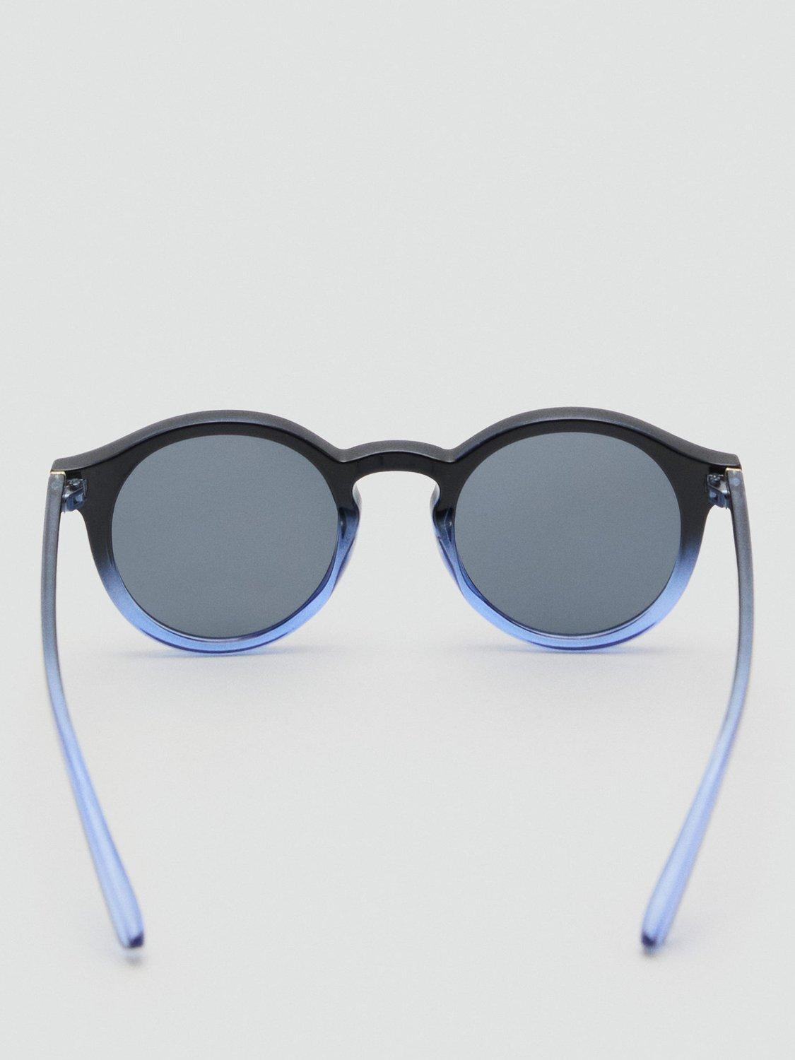 Mango round blue polycarbonate sunglasses (British brand)