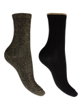 Charnos sparkle ankle socks pack of 2 black multi (British brand)