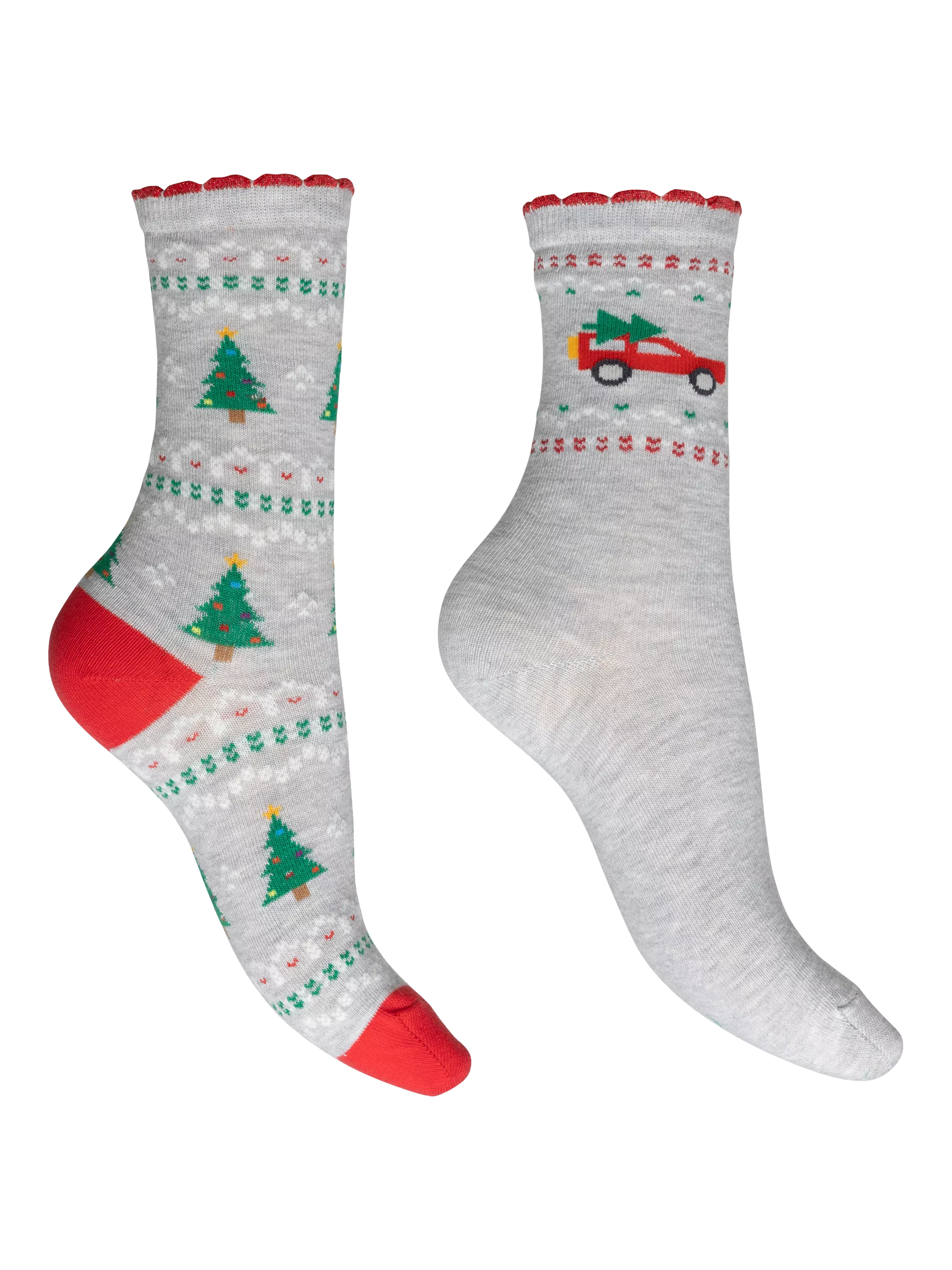 Charnos Christmas tree car socks pack of 2 - British product
