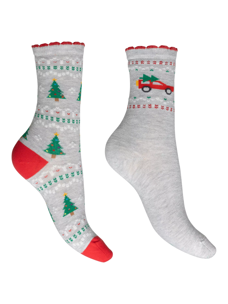 Charnos Christmas tree car socks pack of 2 - British product