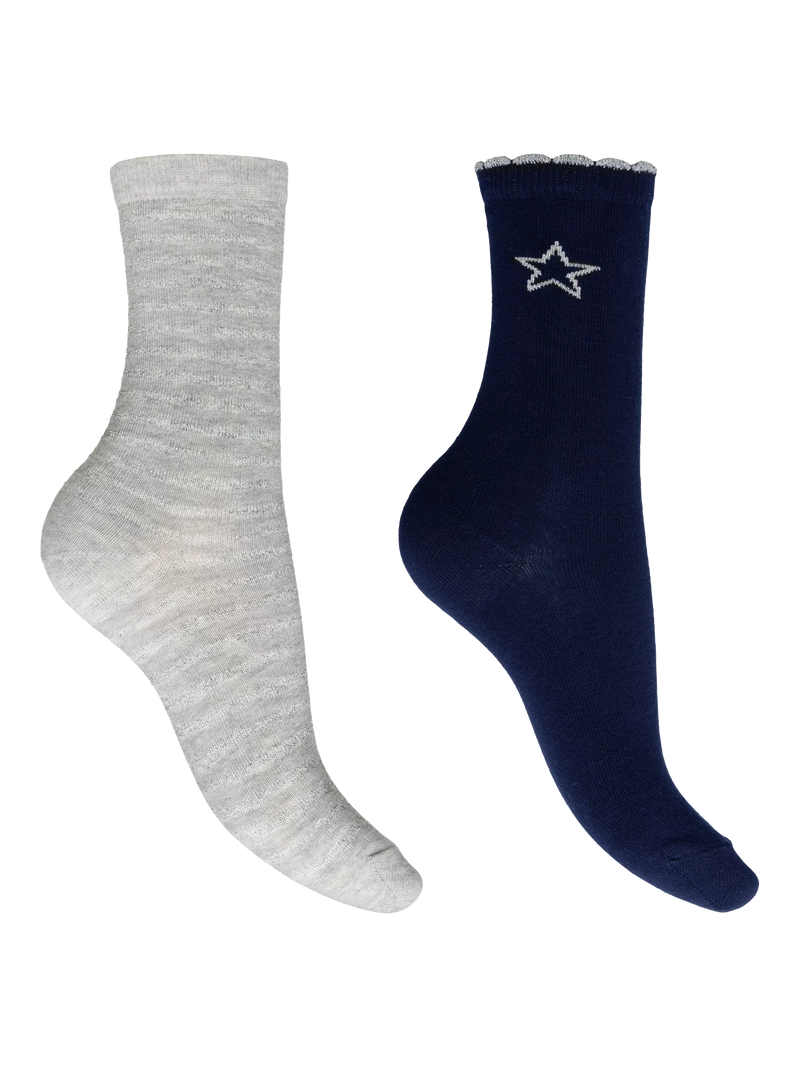 Charnos sparkle socks pack of 2 navy multi, UK version