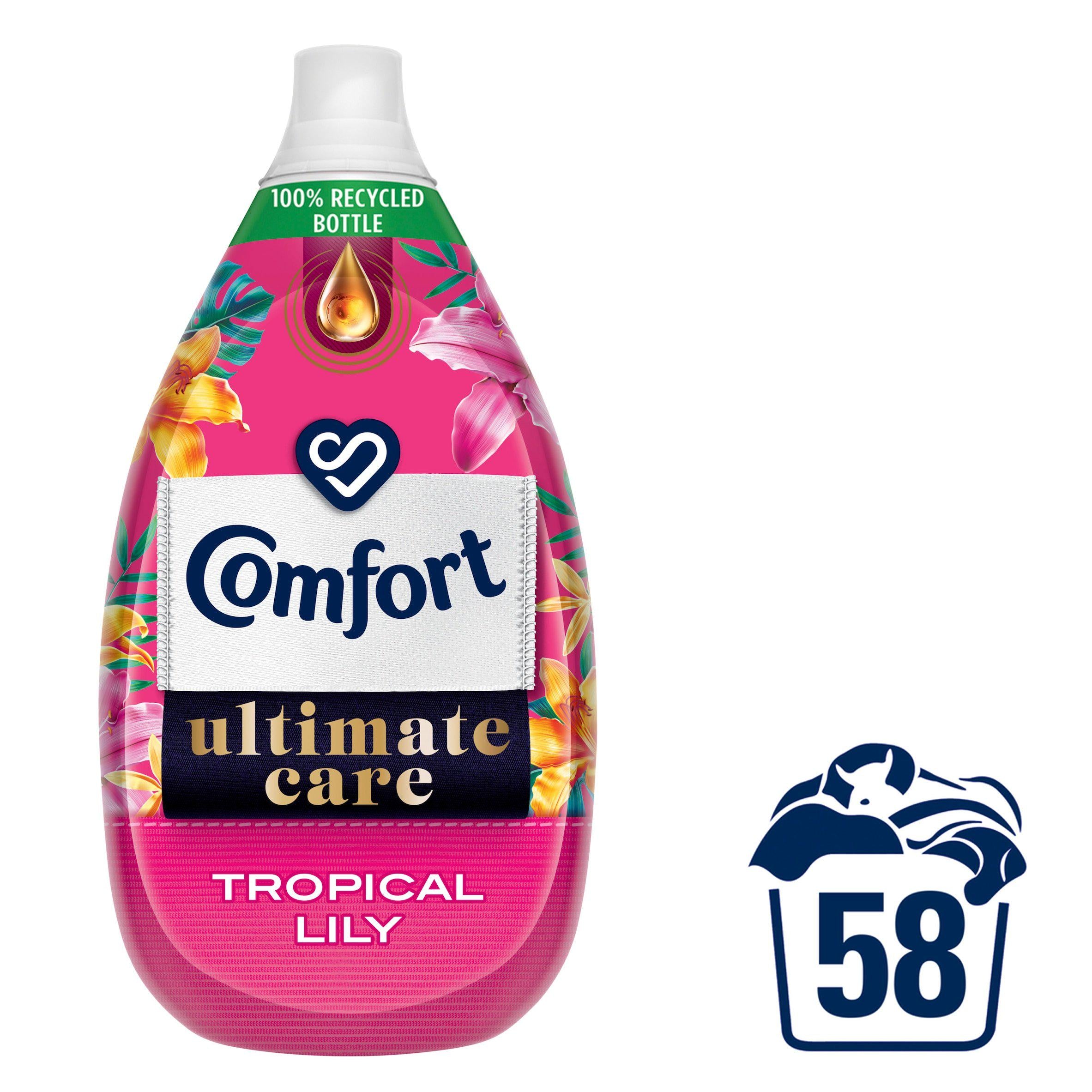 Comfort Fabric Conditioner Tropical Lily 58 Wash 870ml GOODS Sainsburys   