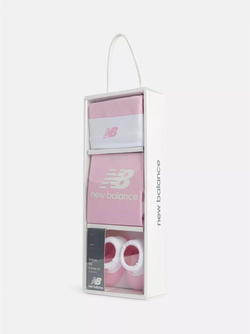 New Balance baby bodysuit and booties gift set in lilac (British brand)