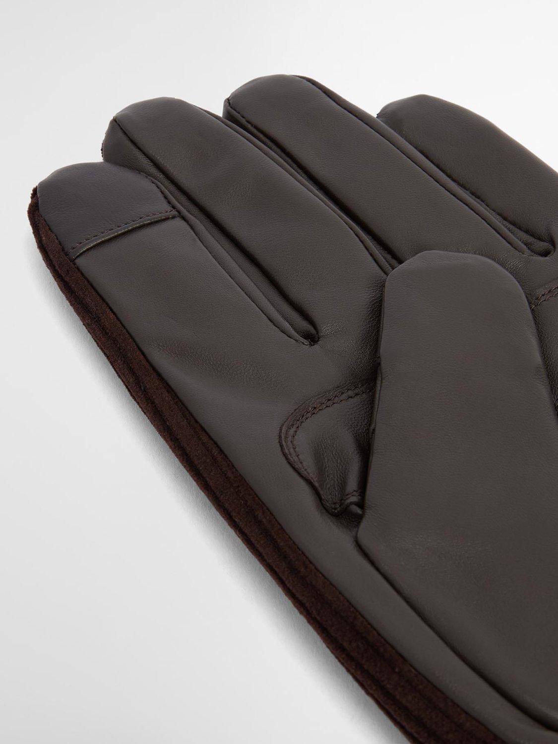 Barbour Nelson leather gloves brown - (British brand)