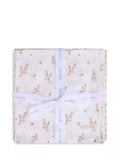 The Little Tailor baby muslin cloths pack of 4 neutral floral (British brand)