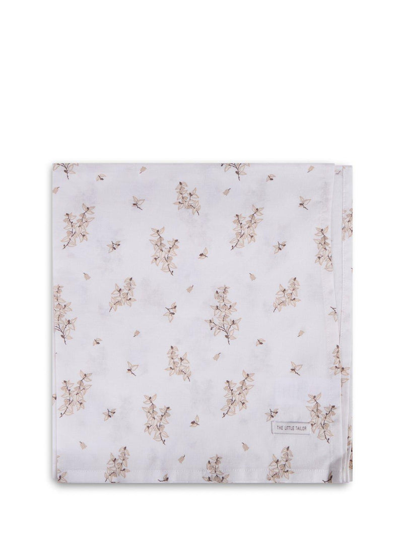 The Little Tailor baby muslin cloths pack of 4 neutral floral (British brand)