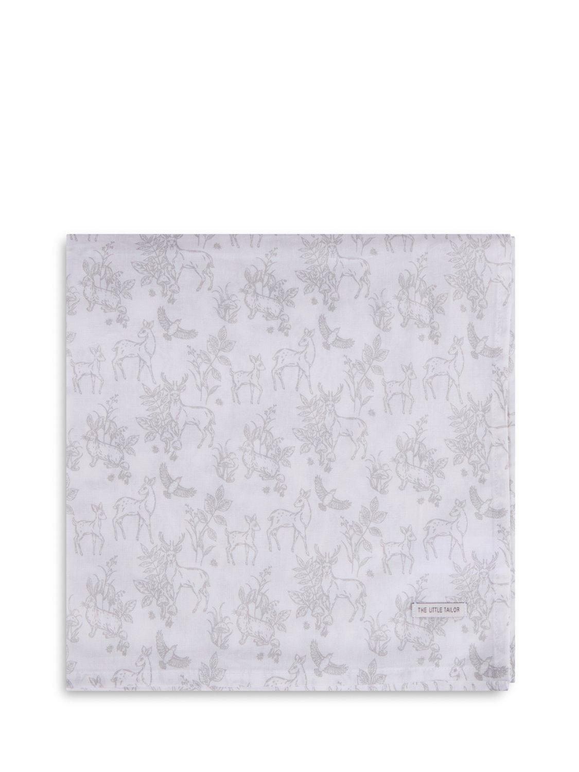 The Little Tailor baby muslin cloths pack of 4 neutral floral (British brand)