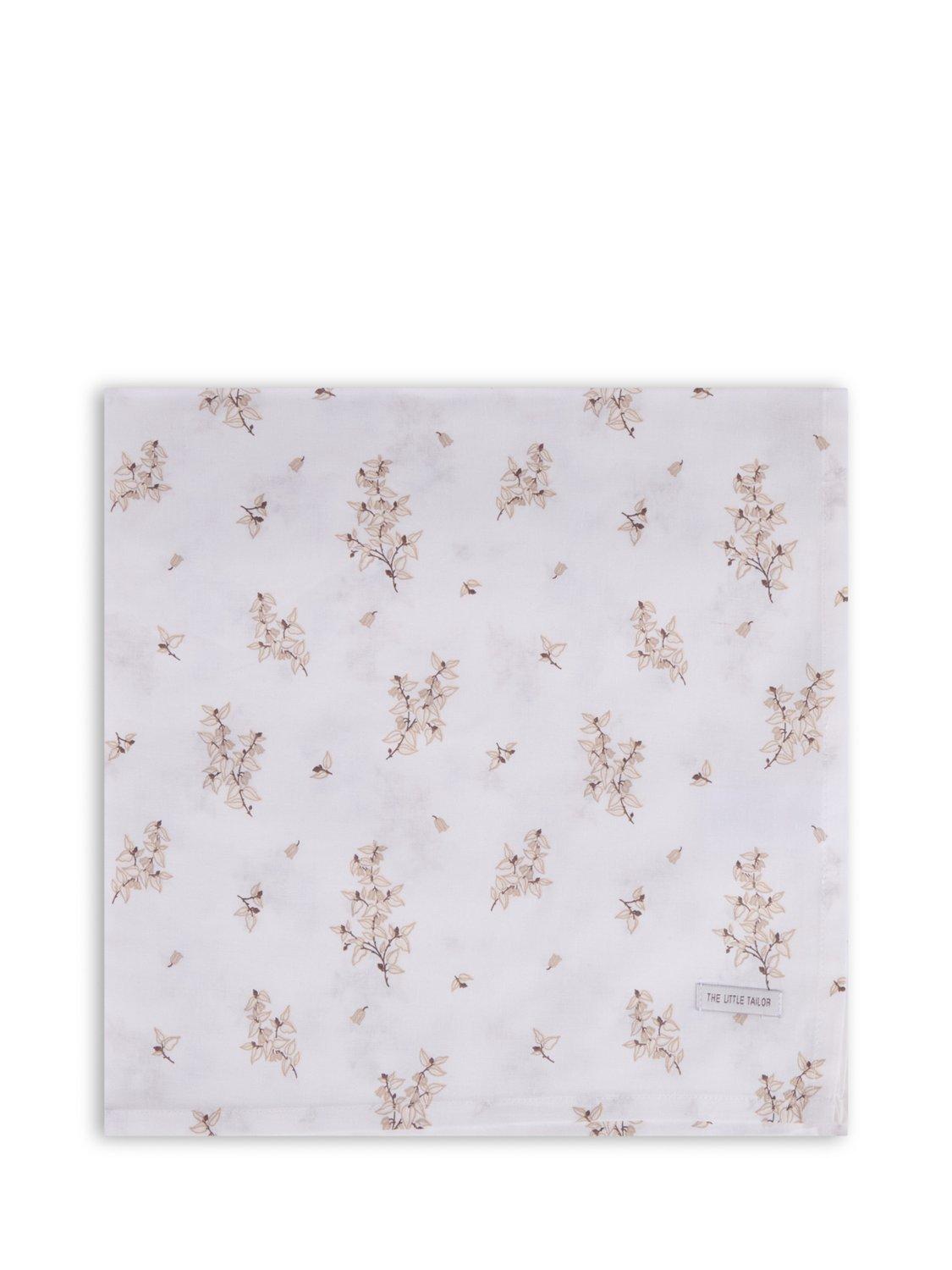 The Little Tailor baby muslin cloths pack of 4 neutral floral (British brand)
