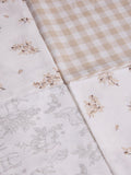 The Little Tailor baby muslin cloths pack of 4 neutral floral (British brand)