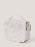 Monsoon Mini Glitter Bag silver, imported from the UK