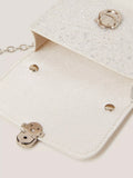 Monsoon Mini Glitter Bag silver, imported from the UK