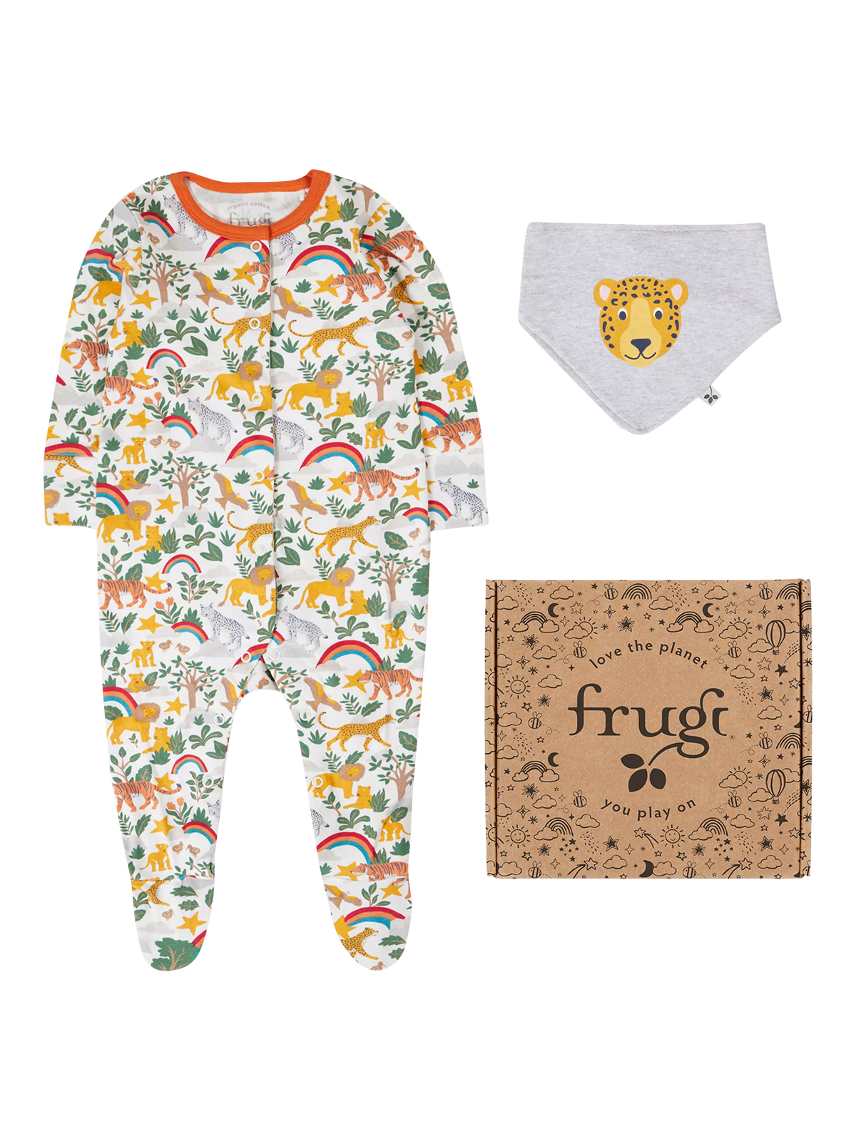 Frugi babygrow gift set Into The Wild - British product