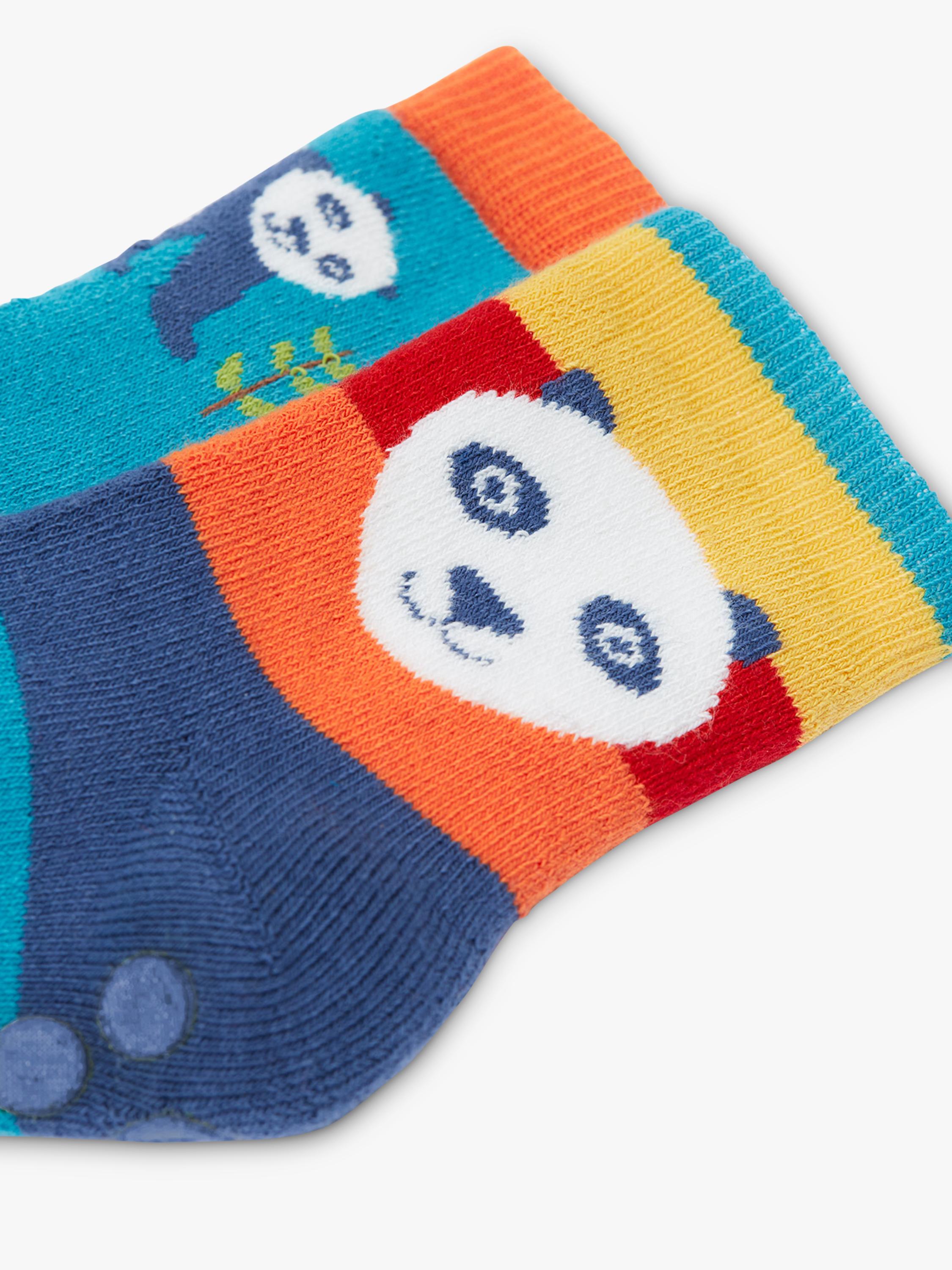 Frugi kids grippy socks panda multi pack of 2 (British brand)