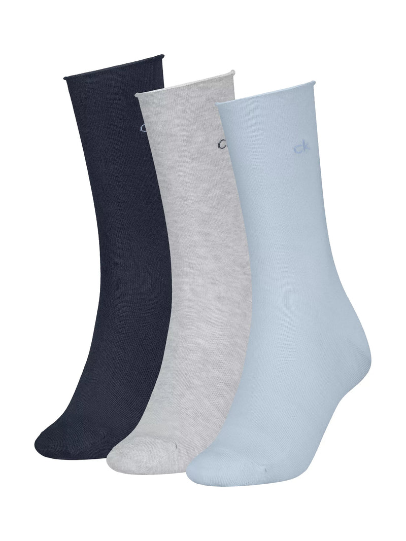 Calvin Klein Roll Top Socks Pack of 3 Black