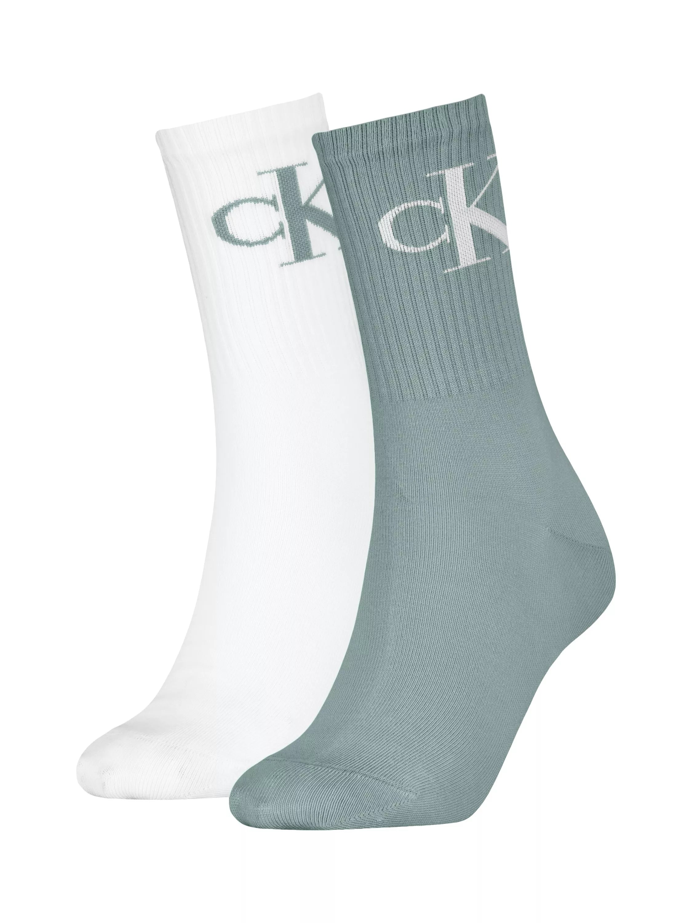 Calvin Klein white ribbed socks, UK version