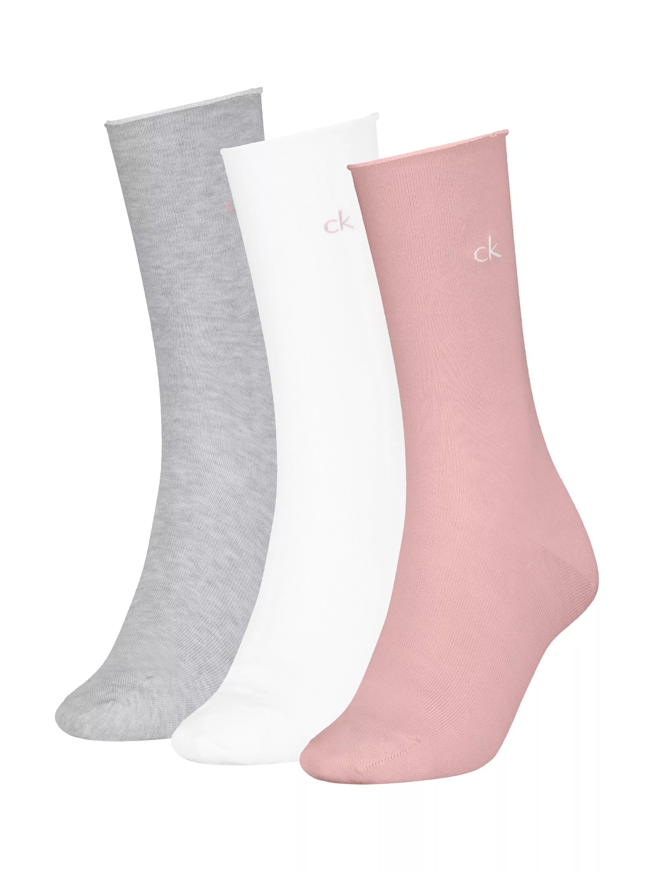 Calvin Klein Roll Top Socks Pack of 3 Black