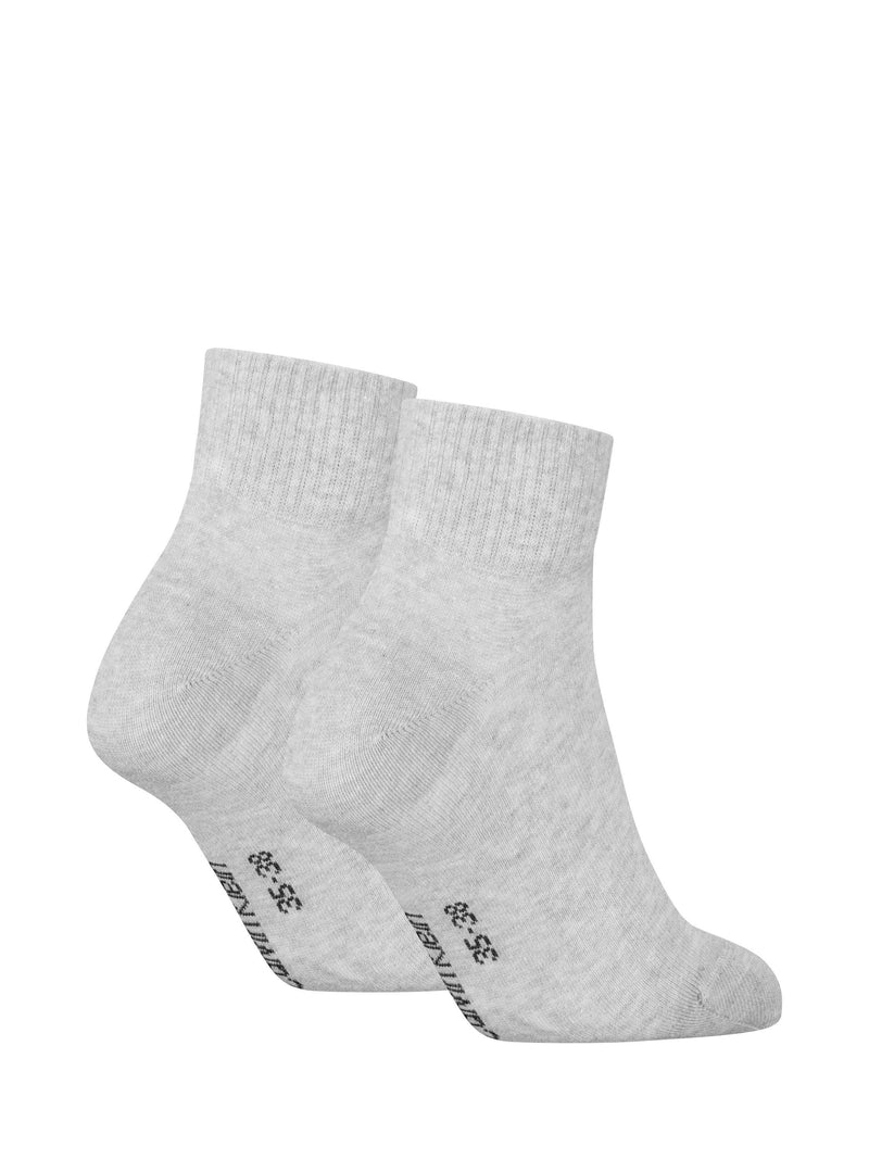 Calvin Klein quarter socks light grey melange pack of two, UK version