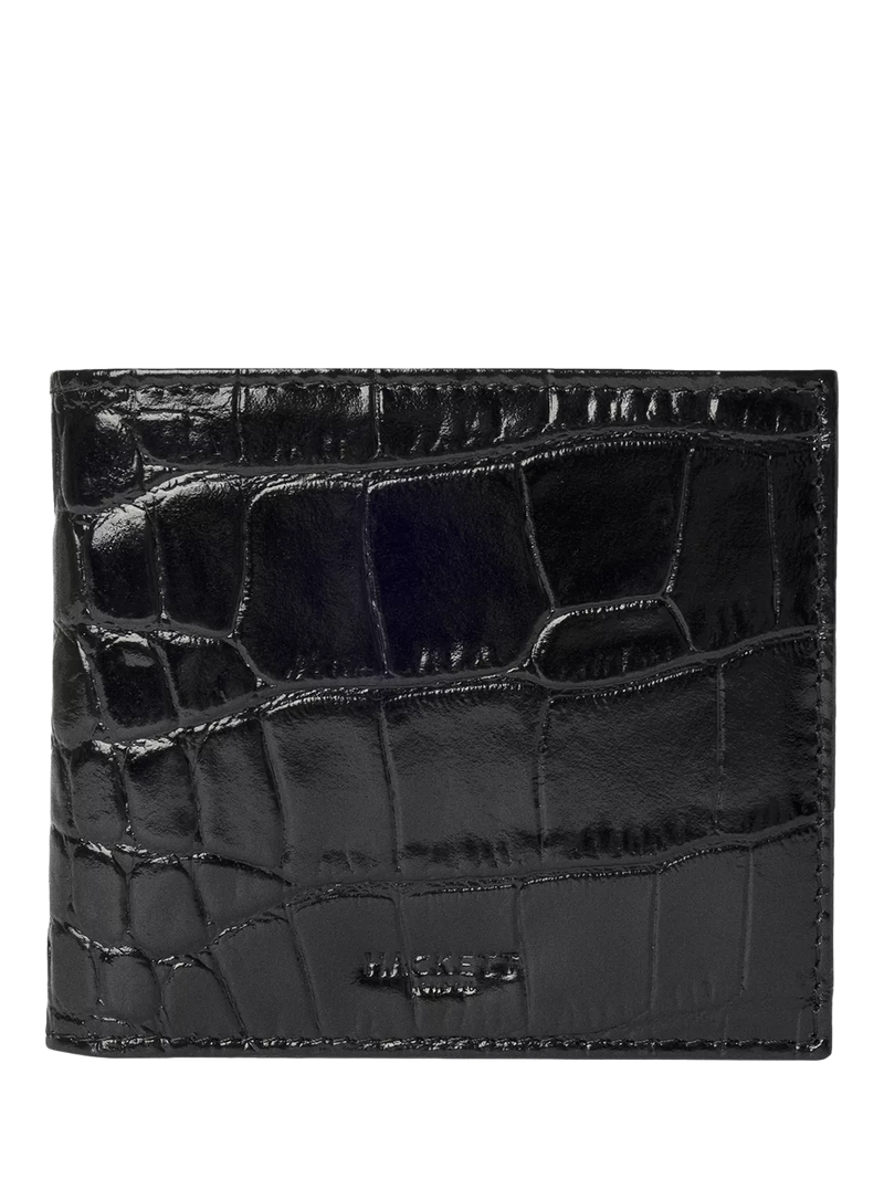 Hackett London leather croc stamped wallet - British product