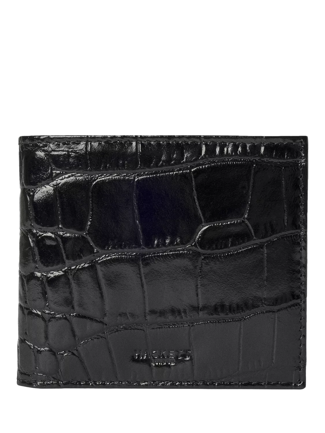 Hackett London leather croc stamped wallet - British product