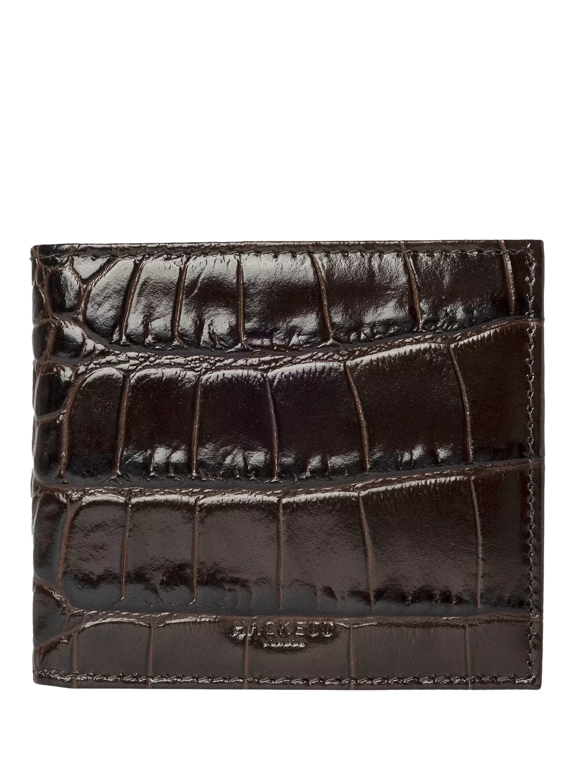 Hackett London Leather Croc Stamped Wallet
