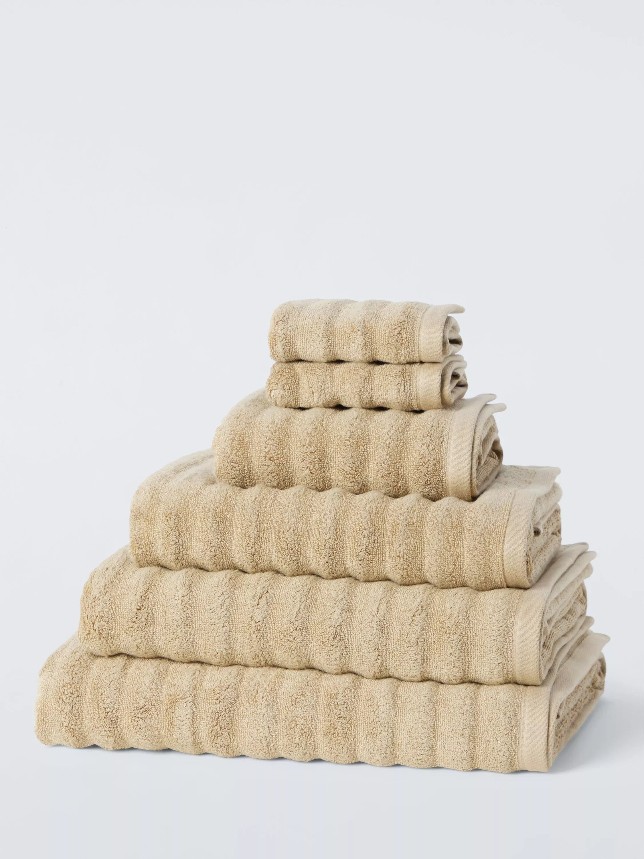 John Lewis Luxury Spa Towels containing TENCEL™ Modal, Camel, Face Cloth (Set of2)