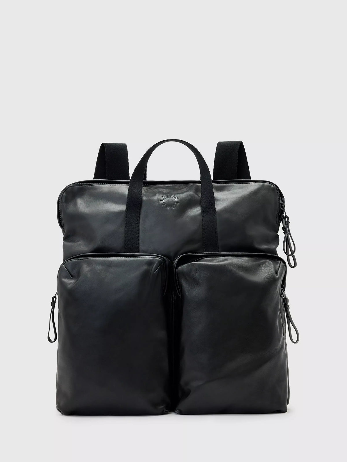 AllSaints Haven Force Leather Backpack Black (British brand)