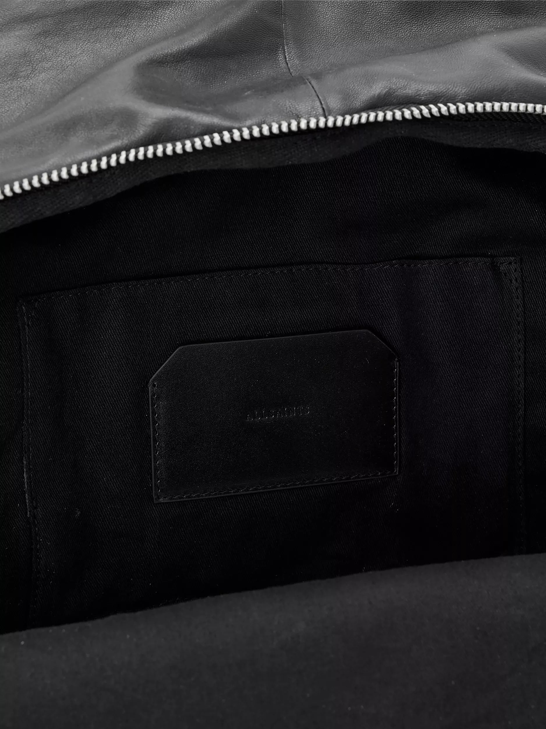 AllSaints Finn leather backpack black - British product