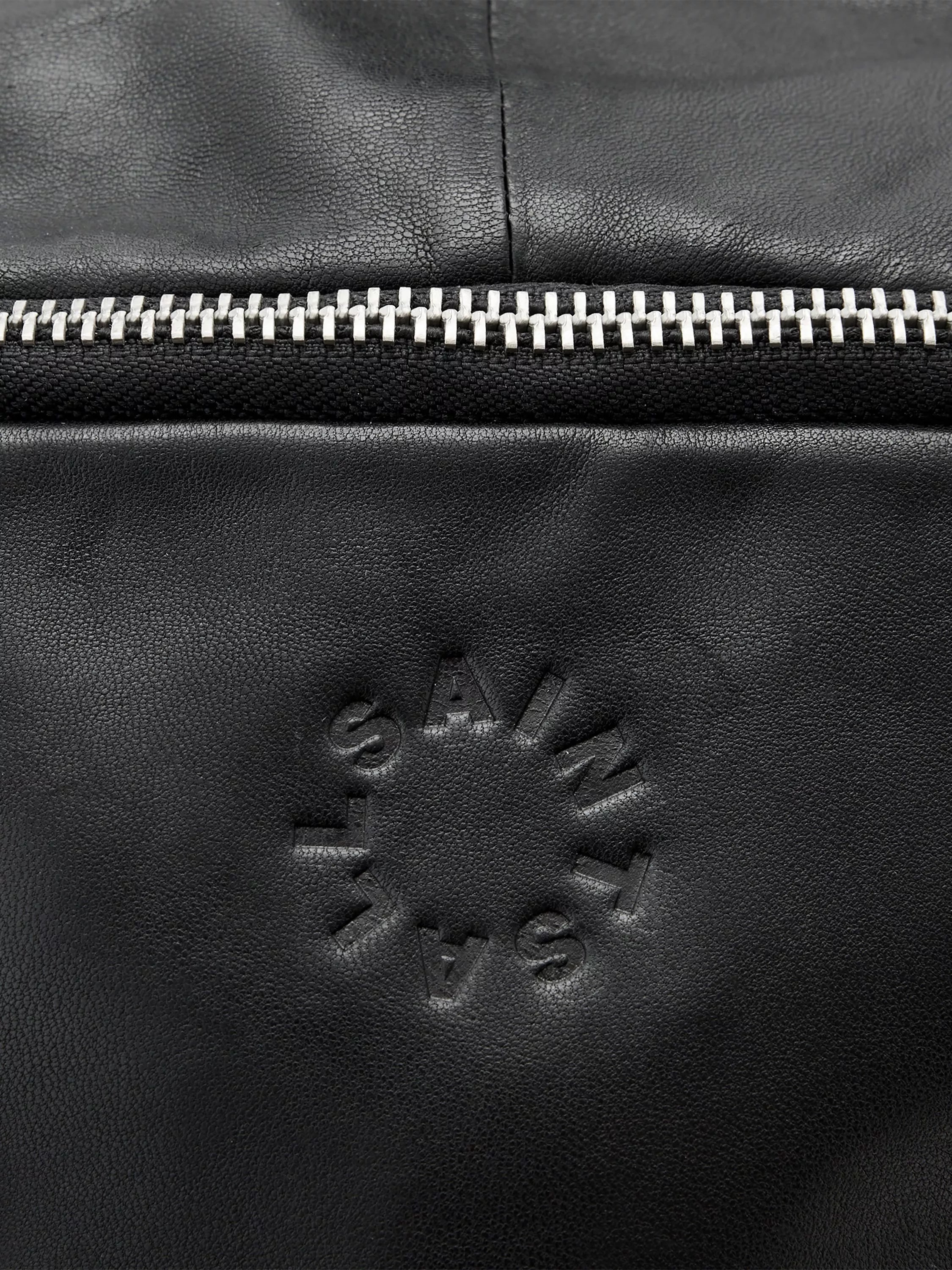 AllSaints Finn leather backpack black - British product