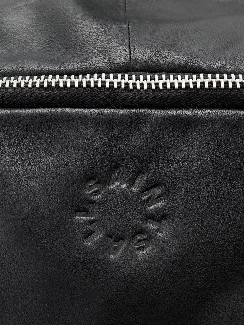 AllSaints Finn leather backpack black - British product