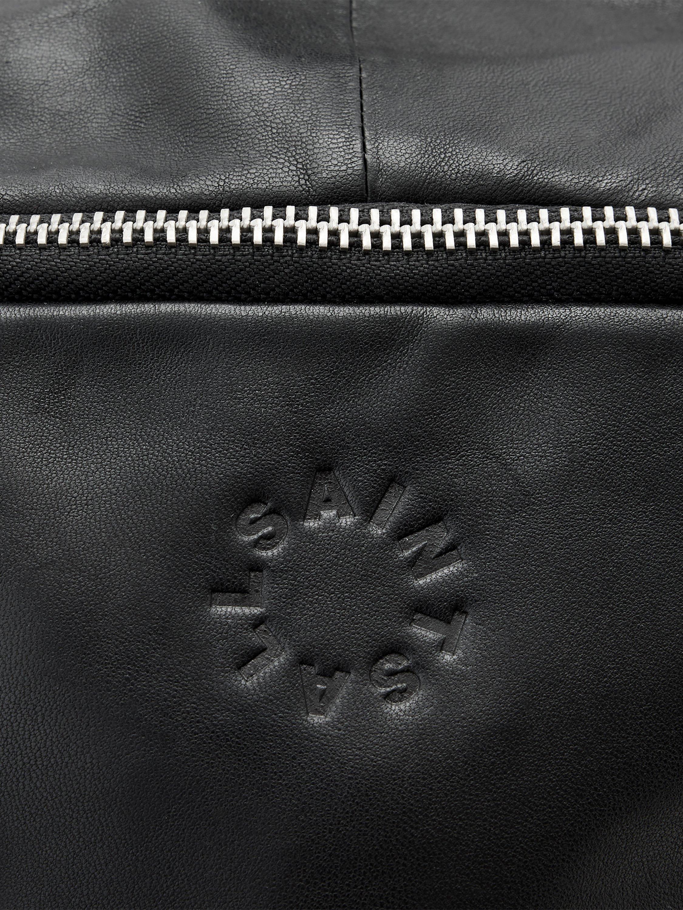 AllSaints Finn leather backpack black - British product