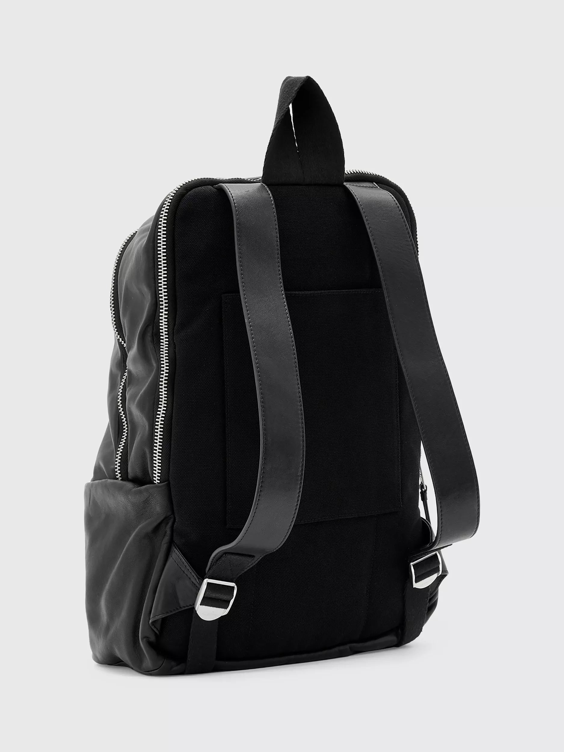 AllSaints Finn leather backpack black - British product